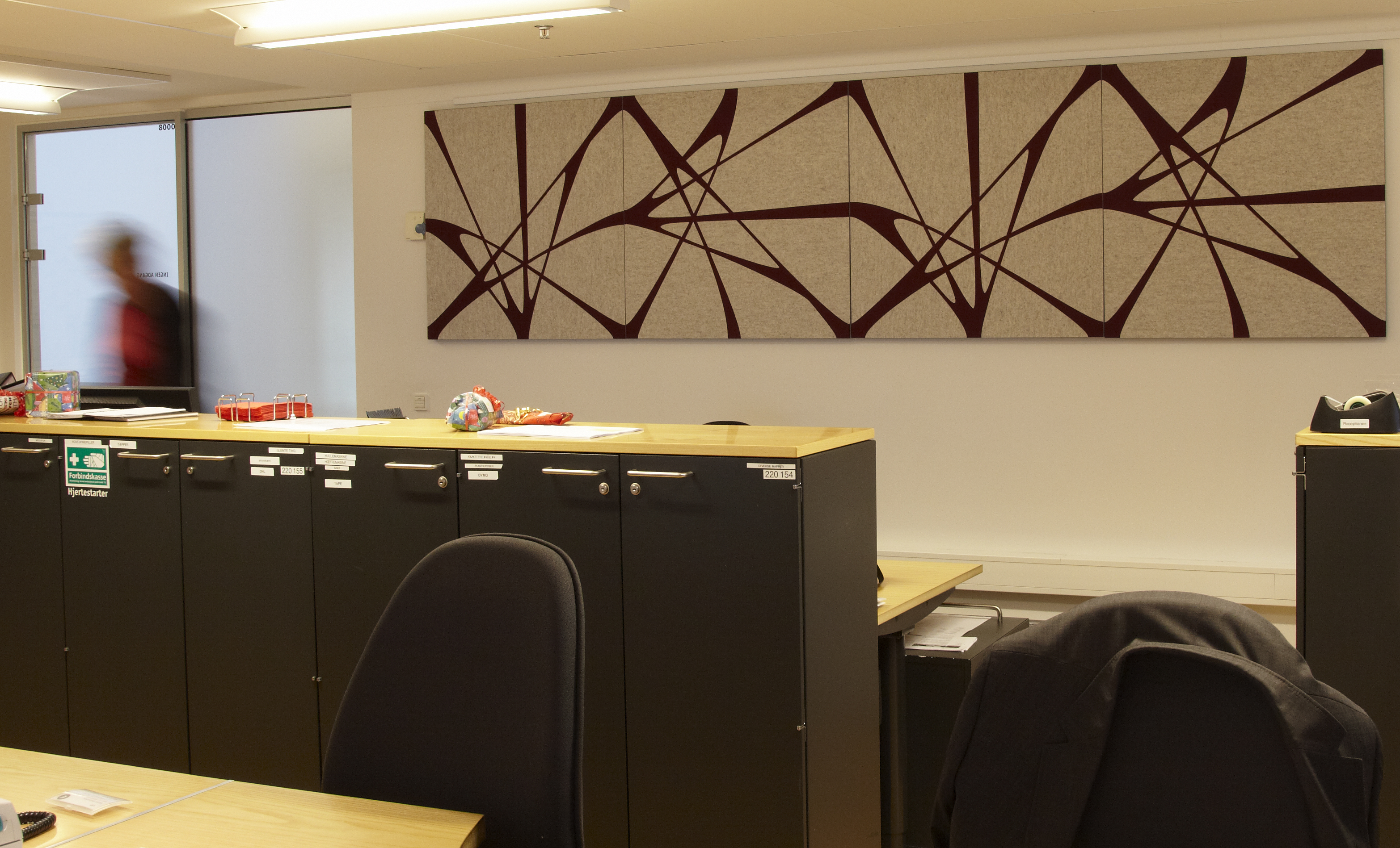 Twister akustikmoduler i filt hos Kbh. Energi